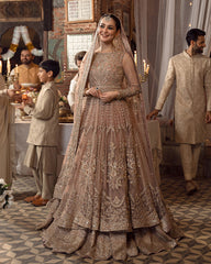 Golden Blossom – Champagne Gold Embroidered Bridal Gown