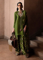 Olive Green Embroidered Luxury Suit