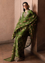 Olive Green Embroidered Luxury Suit