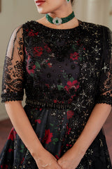 Midnight Blossom – Black Floral Embellished Lehenga