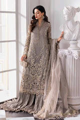 Regal Grey Embroidered Luxury Ensemble
