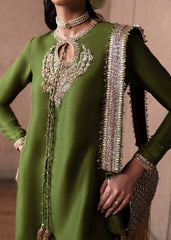 Olive Green Embroidered Luxury Suit