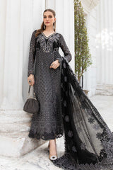Unstitched Embroidered Chiffon Suit