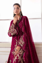 3 Piece Unstitched Embroidered Chiffon Suit