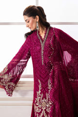 3 Piece Unstitched Embroidered Chiffon Suit
