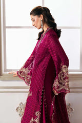3 Piece Unstitched Embroidered Chiffon Suit