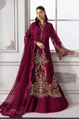 3 Piece Unstitched Embroidered Chiffon Suit