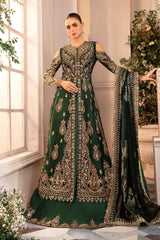 Majestic Emerald Bridal Gown with Heavy Embellishments