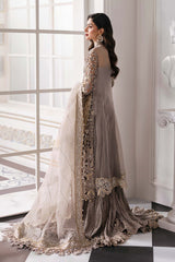 Regal Grey Embroidered Luxury Ensemble