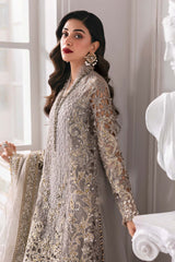 Regal Grey Embroidered Luxury Ensemble