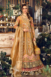 Radiant Mustard Embellished Bridal Anarkali with Dupatta