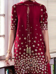 Maroon Embellished Gharara Suit