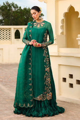 Emerald Enchant – Green Embroidered Formal Ensemble