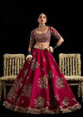 Magenta Regal Bridal Lehenga with Heavy Embroidery