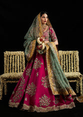 Magenta Regal Bridal Lehenga with Heavy Embroidery