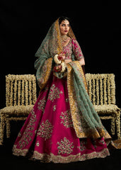 Magenta Regal Bridal Lehenga with Heavy Embroidery
