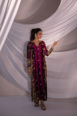 Plum Elegance – Embroidered Formal Suit