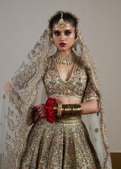 Golden Embroidered Bridal Lehenga