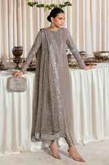 Silver Elegance – Hand-Embellished Formal Ensemble