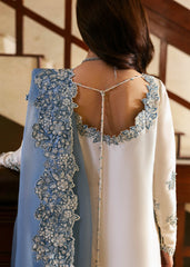 Serenity in Blue – Handcrafted Embroidered Attire”