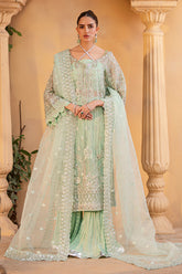 Serene Mint – Pastel Green Embroidered Formal Ensemble