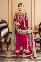 Majestic Rose – Magenta Embroidered Formal Ensemble