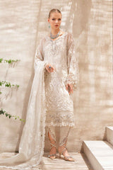 Pearl Elegance – White Embroidered Formal Ensemble