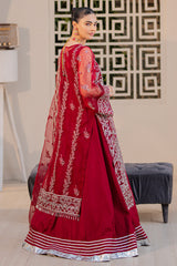 Crimson Royale – Deep Red Bridal Ensemble