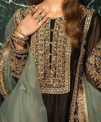 Regal Noir – Black & Gold Embroidered Velvet Ensemble