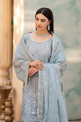 Celestial Mist – Powder Blue Embroidered Formal Ensemble