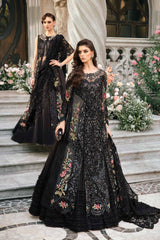 Midnight Bloom – Black Embroidered Formal Ensemble