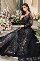 Midnight Bloom – Black Embroidered Formal Ensemble