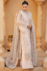 Moonlit Elegance – Silver Embroidered Formal Ensemble