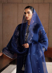 Midnight Grace – Navy Embroidered Formal Ensemble