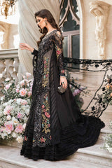 Midnight Bloom – Black Embroidered Formal Ensemble