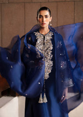 Midnight Grace – Navy Embroidered Formal Ensemble