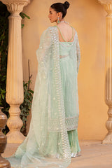 Serene Mint – Pastel Green Embroidered Formal Ensemble