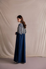 Midnight Blue Embellished Maxi