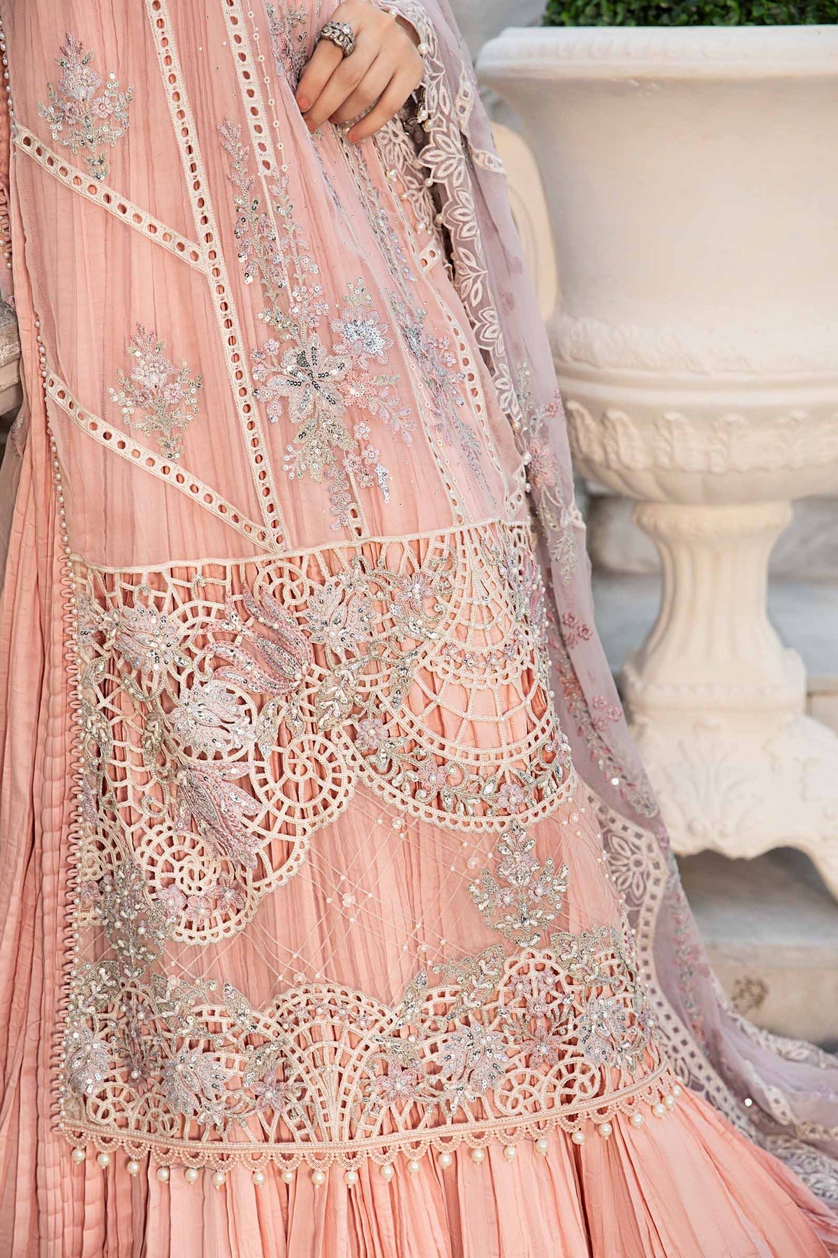 Unstitched Embroidered Chiffon Suit