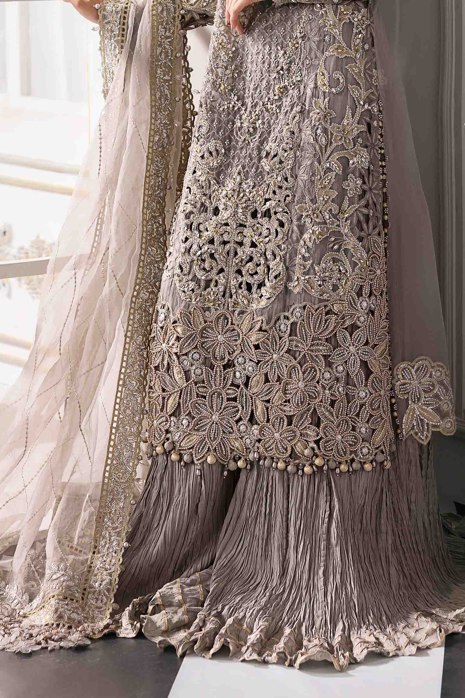 Regal Grey Embroidered Luxury Ensemble