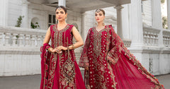 Unstitched Embroidered Chiffon Suit