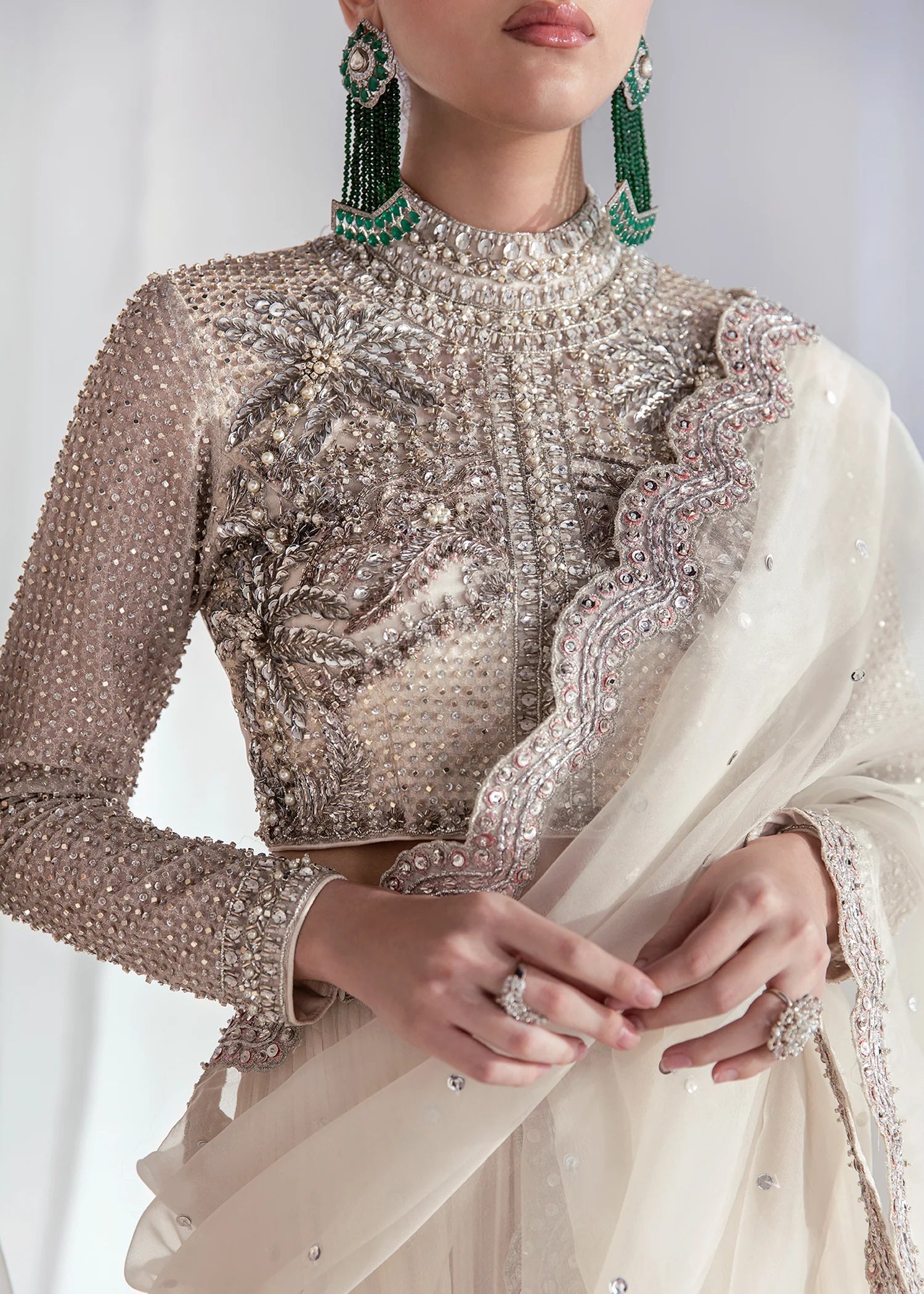 Ivory Grace Hand-Embellished Lehenga Set
