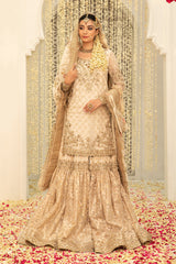 Ivory Gold Bridal Gharara