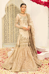 Ivory Gold Bridal Gharara