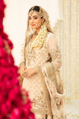 Ivory Gold Bridal Gharara