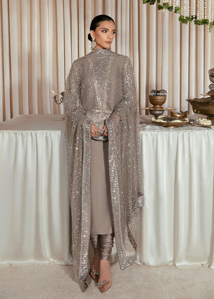Silver Elegance – Hand-Embellished Formal Ensemble