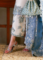 Serenity in Blue – Handcrafted Embroidered Attire”