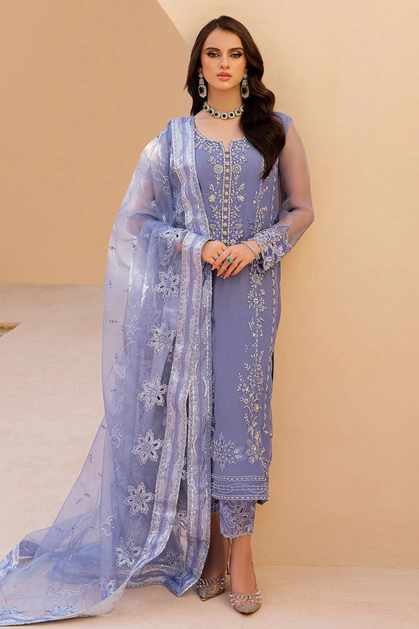 Lavender Twilight – Lilac Embroidered Formal Ensemble