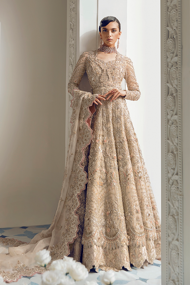 Champagne Elegance Bridal Gown