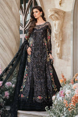 Midnight Bloom – Black Embroidered Formal Ensemble